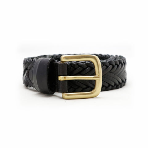Braid Belt Solid Brass – Matte Black - Assembly Artisans Co.,Ltd.