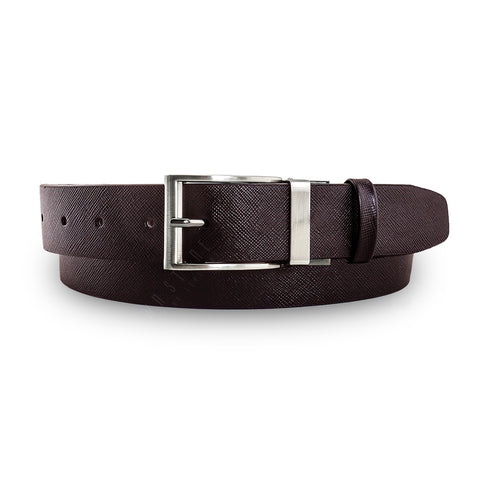 Executive Saffiano Reversible Belt - Brown - Assembly Artisans Co.,Ltd.