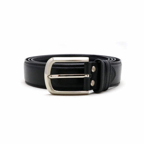 Nubuck Semi-Narrow Belt – Black - Assembly Artisans Co.,Ltd.
