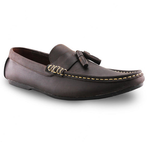 Comfy Tassel Loafer Dark Natural Nubuck - Assembly Artisans Co.,Ltd.