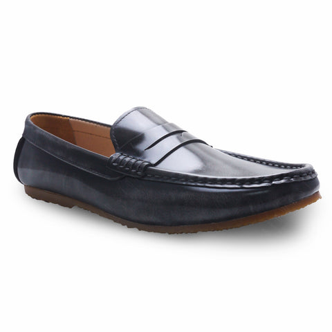 Penny Leather Loafer European Brush Off Ash Grey - Assembly Artisans Co.,Ltd.