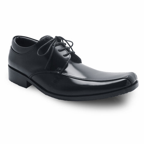 City Oxford Flat Lace European Brush Off Black Patent - Assembly Artisans Co.,Ltd.