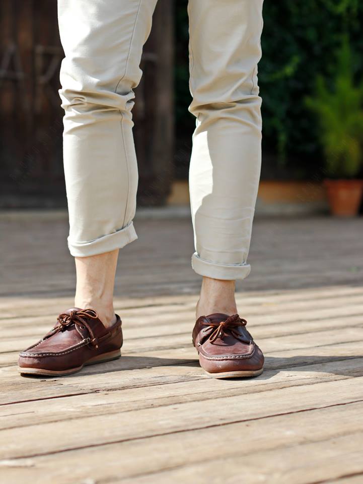 The Punter's Boat Shoes - Oil Leather Brandy Brown - Assembly Artisans  Co.,Ltd.