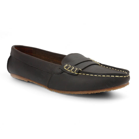 Leather Moccasin Dark Natural Nubuck - Assembly Artisans Co.,Ltd.