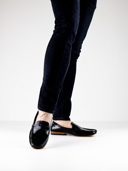 Penny Leather Loafer European Brush Off Clear Matte Black - Assembly Artisans Co.,Ltd.