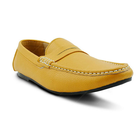 Penny Loafer Wrinkle Soft Leather Mustard Yellow - Assembly Artisans Co.,Ltd.
