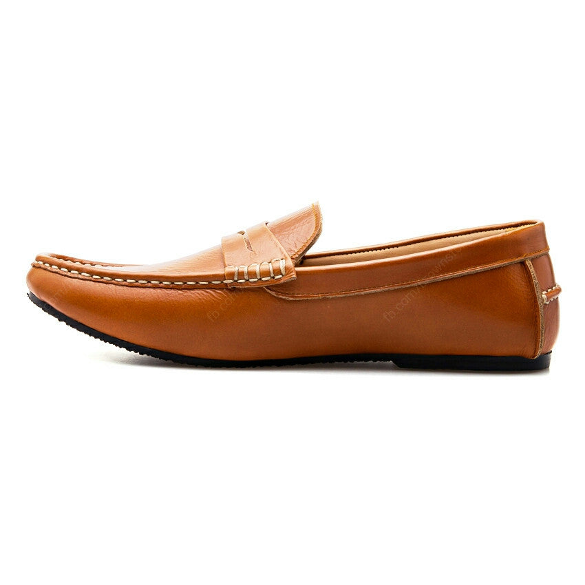 Penny Leather Loafer Soft Beige Assembly Artisans