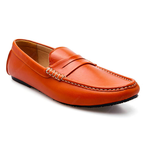 Penny Leather Loafer Soft Squeeze Orange - Assembly Artisans Co.,Ltd.