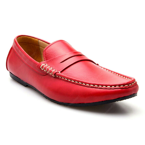 Penny Leather Loafer Soft Red - Assembly Artisans Co.,Ltd.