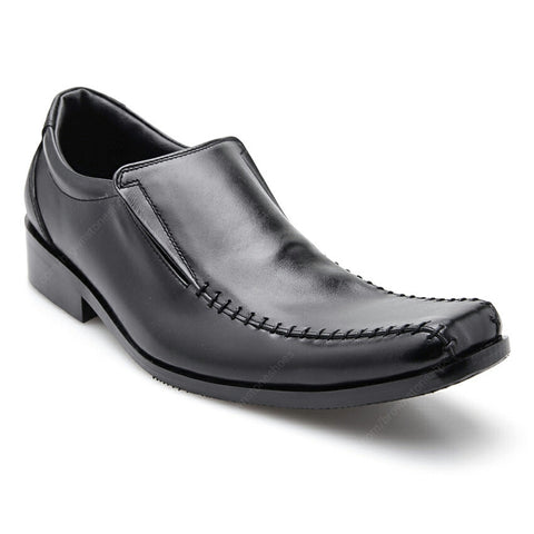 Leather Shoes City Oxford Executive Flat Thread Black - Assembly Artisans Co.,Ltd.